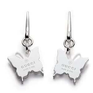 Gucci 925 Sterling Silver Butterfly 🦋 Drop Earrings